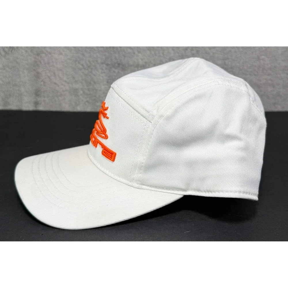 Cobra Golf Hat Mens White Orange Embroidered 5 Panel Snapback Cap 110 Flexfit